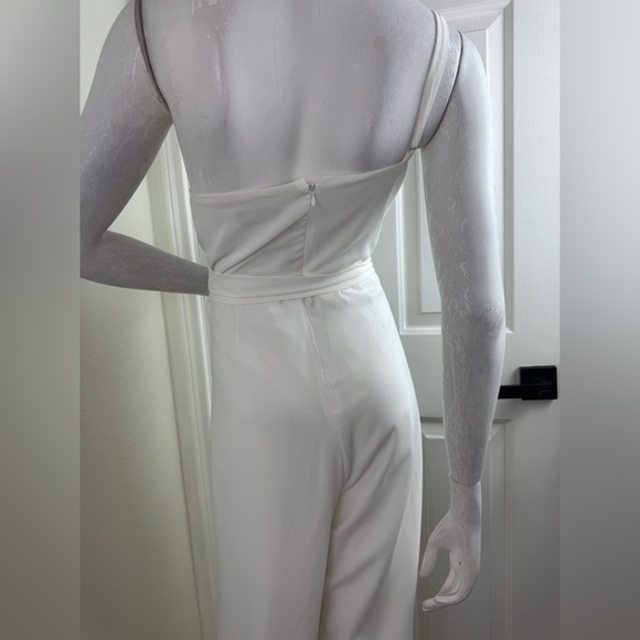 PETAL&PUP LEYTON JUMPSUIT - WHITE Elegant White Wide-Leg Pants Size 12.  #336 - Picture 11 of 15